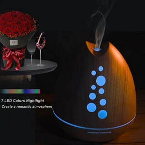 Latest products 2019 aroma diffuser 400ml wood grain essential oil humidifier  wholesale aromatherapy diffuser