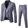 Latest styles Luxury cashmere wool One  buttons blue coat pant man suit