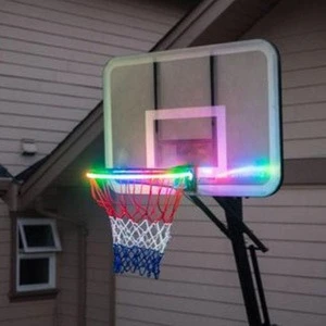 LED Basket Hoop Solar Light Playing At Night Lit Basketball Rim Attachment  Night LED Strip Lamp