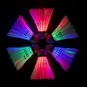 LED Flashing Glowing Badminton Shuttlecock