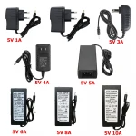 LED Power Adapter 5.5*2.1~2.5mm Female Connector AC 110V 220V To DC 12V 24V 5V Lighting Transformer For LED Strip CCTV Router