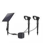 Led solar garden disk light IP67 waterproof solar lawn deck light warm white outdoor solar ground light for pathway