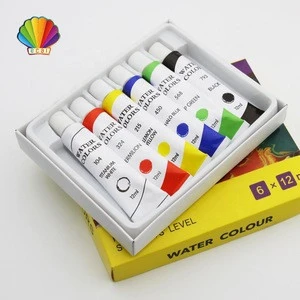 Light resistant professional-grade 12ml*6colors watercolor paint set