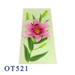 Lilys flower Handmade Greeting Pop Up 3D Card Design Custom Cheap Wholesale Vietnam