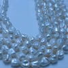 Loose 9-10mm Natural White Keshi Baroque Pearls For Jewellery Making