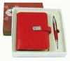 Low price notebook and pen office stationery gift set with high quality
