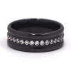 LR116  wholesale black zirconium ring full eternity wedding band or ring