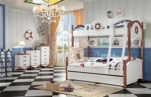 luxury children furniture american blue kids bedroom sets for boy