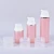 Import Luxury custom 15ml 30ml 50ml PET pink plastic cosmetic airless pump bottle from China
