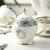 Import Luxury gold bone china 18pcs coffee and tea cup saucer tea pot set from China
