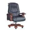 Luxury High Back PU Boss Executive Vintage Over Sized Brown Office Faux Desk Wooden Office Swivel Reclining Genuine Leather Recliner Chairs