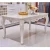 Import Luxury White Lacquer Silver Gold Stroke Antique French Provincial Dining Room Furniture Marble Wooden Top Table and Chairs Set from China
