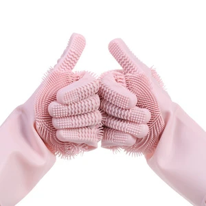 Magic Silicone Dish Washing Gloves Dishes Household Cleaning Gloves