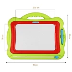 Magnetic Drawing Board, Green Erasable Colorful Magna Doodle Drawing Board Toys for Kids with 5 fruits Stamps