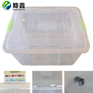 Manufacture factory waterproof transparent clothes container/books storage boxes