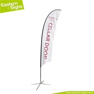 Manufacturers in china polyester display easily install aluminum flagpole feather flag banner