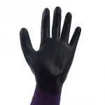 Man/Women Purple EN388/420 15Gauge nylon gloves micro nitrile foam  dipped flexible cleaning equipment safety working gloves