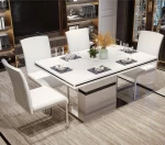 MDF Board Surface Small Size 4 Seats Table Dining Room Furniture Home Furniture Wooden Modern Furniture PANEL,PANEL Marble,glass