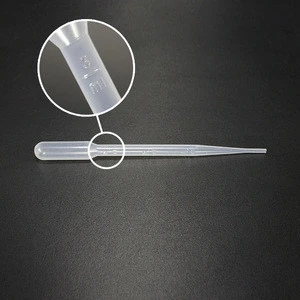 Medical Laboratory Plastic Transfer Pasteur Pipette with 3ml fill line 30ul, 160mm length Droppers