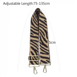 Meetee B-S259 Adjustable Widening Backpack Ribbon Handbag Accessories Color Stripe Long Bag Shoulder Strap
