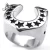 Import Mens Stainless Steel Ring, Star Horseshoe, Silver from China