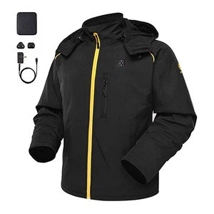 mens winter custom electric usb battery bluetooth safety ski hunting heated jacket 7.4v or 12v  heated coats and warm clothing