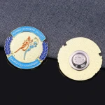 Metal Badge Custom Trophy Gradient Hard Enamel Pin with Magnetic Back