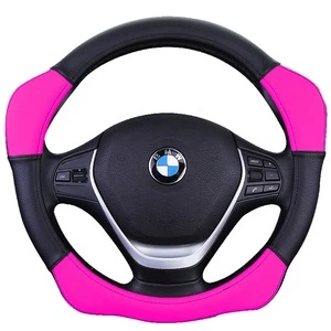 microfiber carbon fiber leather and PVC 36-40cm universal fit sport style car accessories steering wheel cover