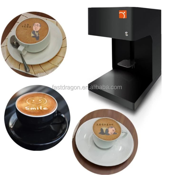 Mini high-end coffee latte art machine answer milk tea food printer