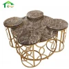 Modern Black Furniture High End Round Natural Marble Coffee Table
