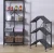 Import modern design 4 layers folding furniture living room bedroom balcony kitchen book shelf foldable display rack shelf with wheels from China