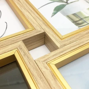 Modern Design Home Decor Collage Wooden Wall Hanging Picture Photo Frame Set