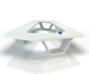 Modern Design Special Custom Luxury Acrylic Solid Surface U Shaped Meeting Conference Table