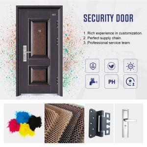 Modern entrance low prices classic style plywood home main entrance steel security door