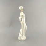 Modern fashionable porcelain ceramic lady figurines for home decor