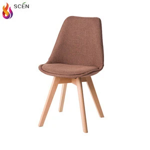 Modern solid wood white restaurant chair