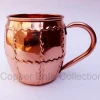100% Moscow Mule Mug Embossed Copper Smooth Copper Handle Shiny Polish Copper Drinking Cup Beer Water Metal Personalized Print