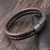 Most Popular Products Stainless Steel Leather Rope Black Jewelry Leather Bracelets Man