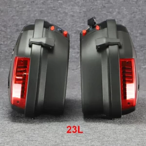 Motorcycle side box portable motorcycle accessories saddle bags LED motorcycle box set