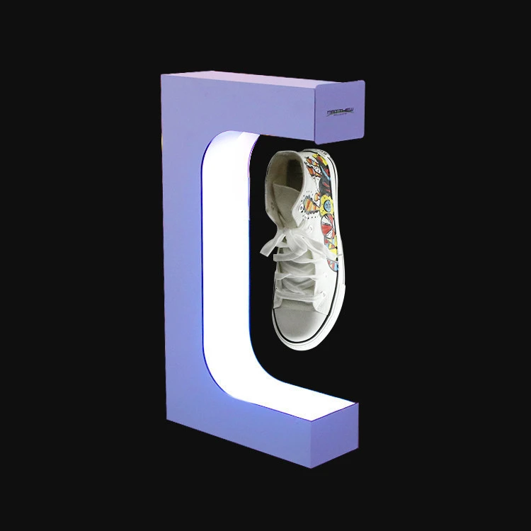 MT Customized Advertising Acrylic Magnetic Levitating Display Levitation Device Floating And Rotating Shoe Display Stand