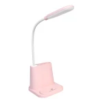 Multifunctional student bedroom book lamp LED eye protection pen holder storage desk light with power outlet for gift reading