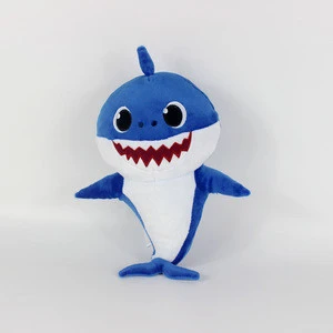 Musical singing plush baby shark toy with good quality