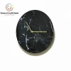 Natural Marble 12 inches Silent Sweep Movement Real Black Marble Wall Clock