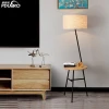 Nature Rubber Wood Adjustable Head Reading Light Wood Floor Lamp For Living Room Bedroom Study Room  LDD0281