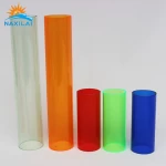 NAXILAI Factory Direct Red Blue Yellow Green Color Acrylic Tube Plastic Pipe with High Quality colored Light