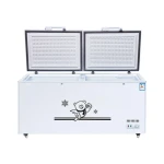 New 1080L  2 Doors Single Temperature 220V Supermarket Frozen Meat  Horizontal Deep Chest Freezer