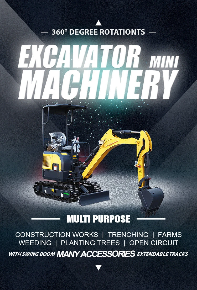 New 1.8T Mini Suitable High Efficiency Construction Engineering Excavator