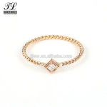 New arrival 14k solid white gold fine rings jewelry+14kt yellow gold diamond simulants engagement ring