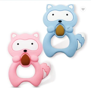 New Arrival Food Graded BPA Free Funny Colorful Silicone Soft Baby Teether Toy