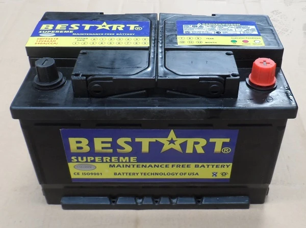 New Arrival Maintenance Free Car Battery 12v 66ah Starting Battery For Army Vehicles